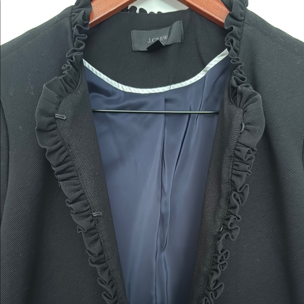 J. Crew Black Ruffle Jacket - Picture 6 of 6